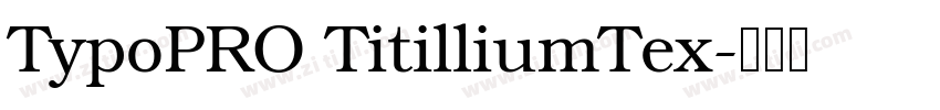 TypoPRO TitilliumTex字体转换